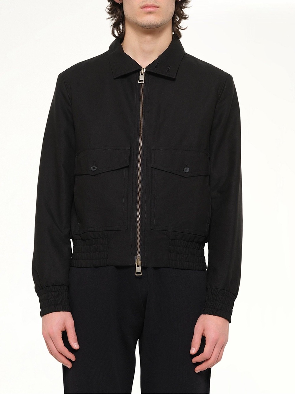 AMI Paris High Collar Zipped Harrington Jacket Size XS